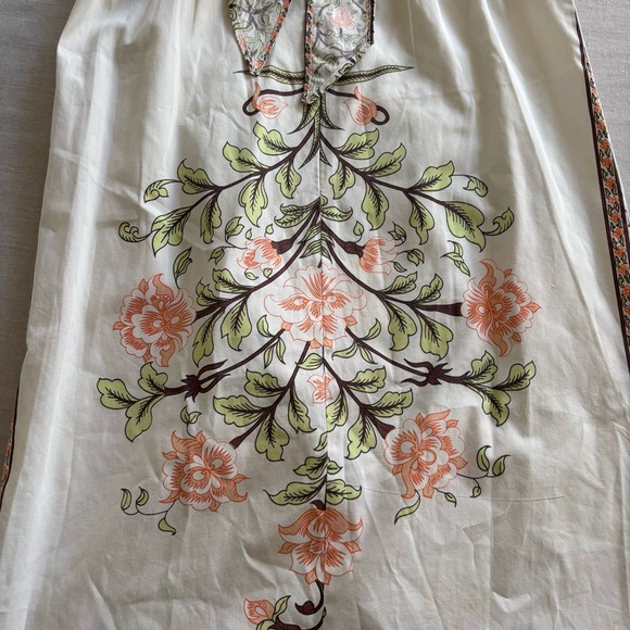 Paul & Joe Art Deco Floral Trim Cream Midi Dress S | Vintage Romantic - Picture 6 of 9